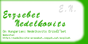 erzsebet nedelkovits business card